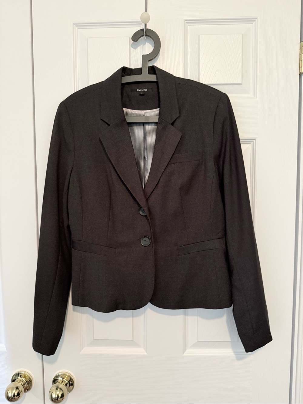 RW&CO. Dark Grey Two-Button Tailored Blazer